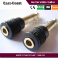 Gold 6.5mm male to 3.5mm female adapter